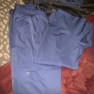 HEALING HANDS CEIL BLUE SCRUB SET